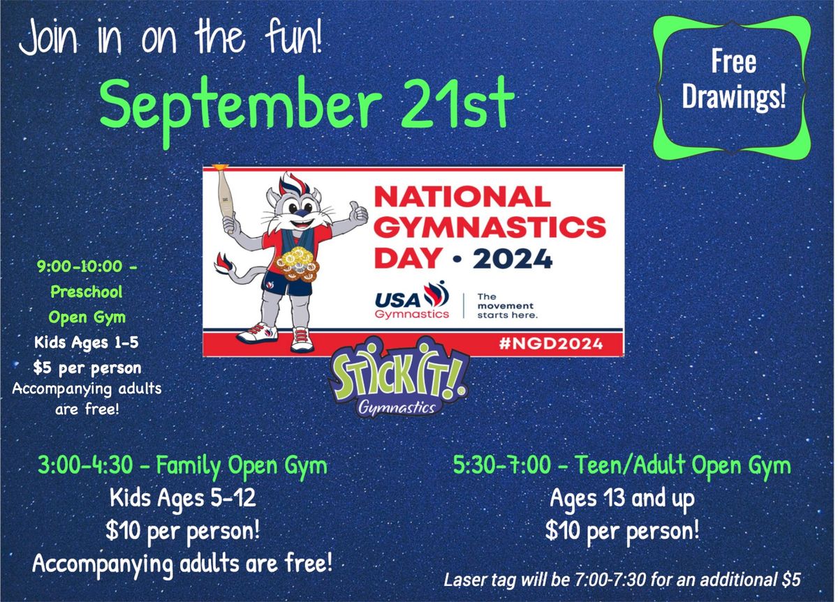 National Gymnastics Day - Open Gym Day!