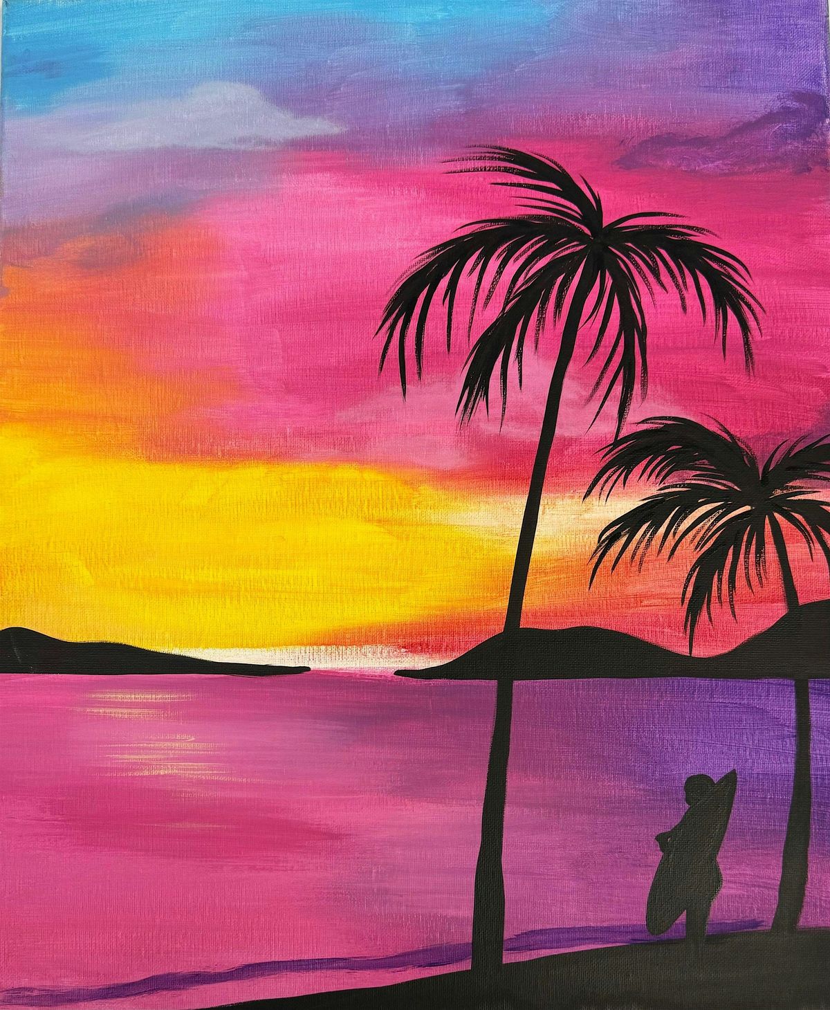 Surfing in Paradise Sip & Paint