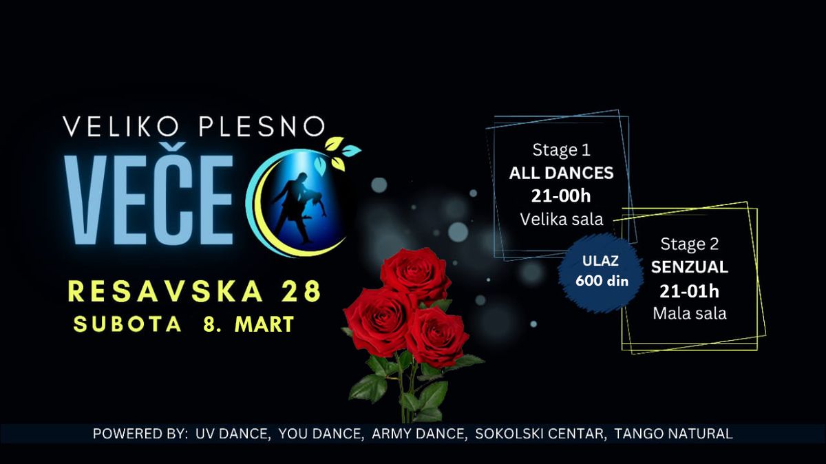 VELIKO PLESNO VE\u010cE u Resavskoj 28