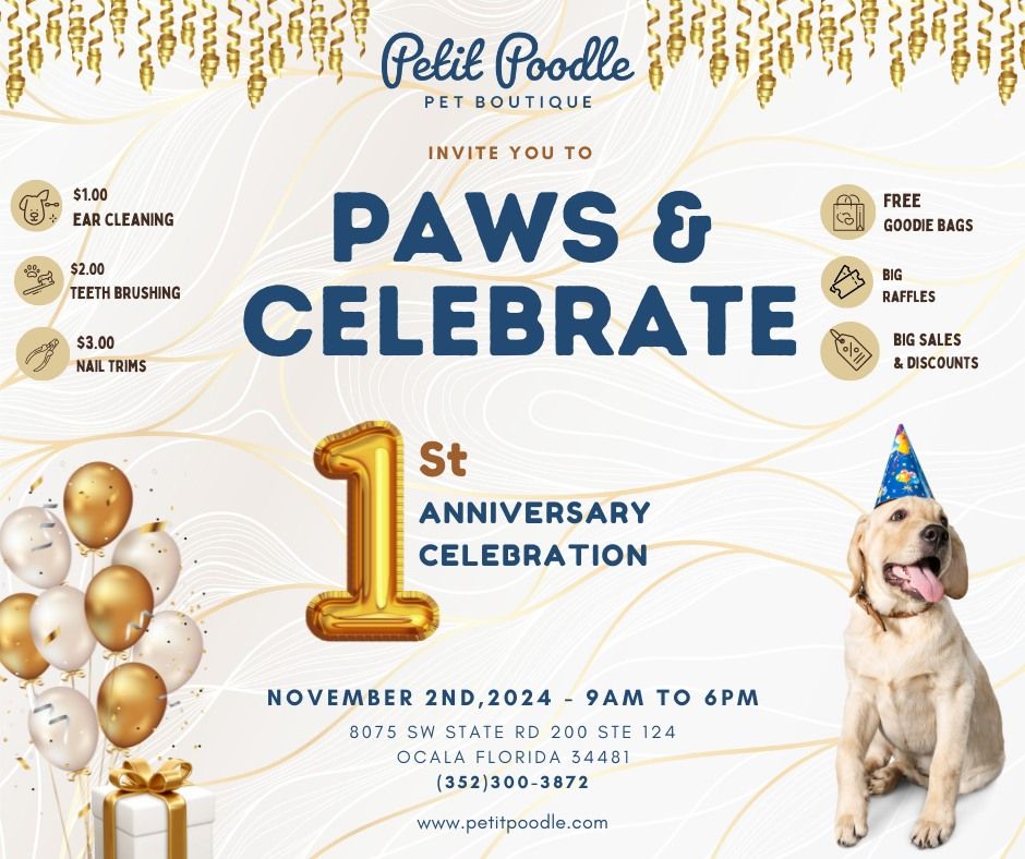 Paws & Celebrate: 1st Anniversary Celebration 