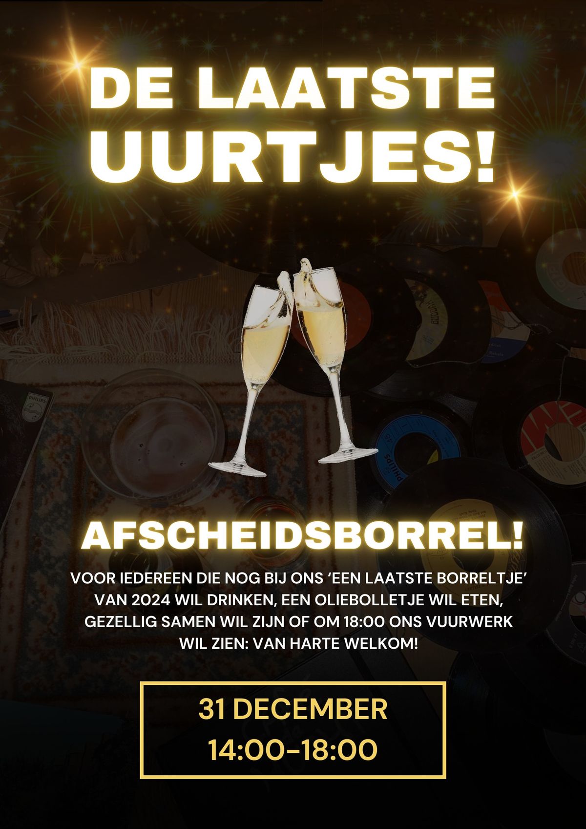 De laatste uurtjes borrel!