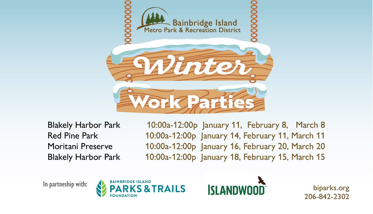 Winter Work Parties - Red Pine Park