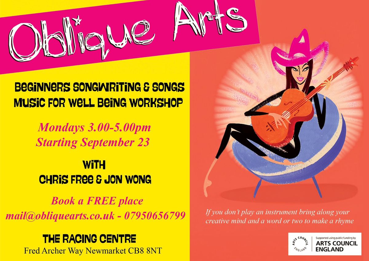 Songs & Songwriting - Music for Wellbeing - @ The Racing Centre