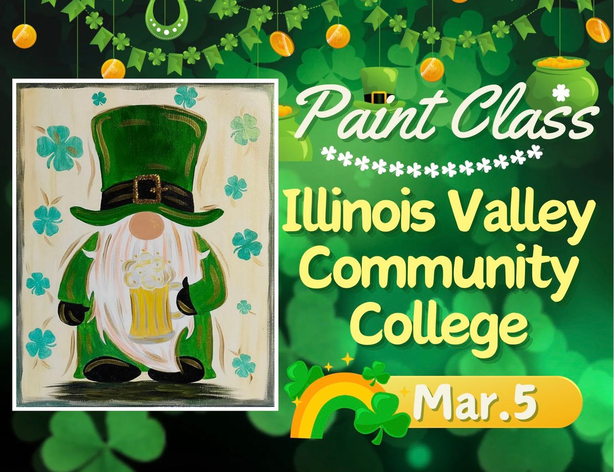 \u201cLeprechaun Gnome\u201d Painting Class at Ill Valley Community College