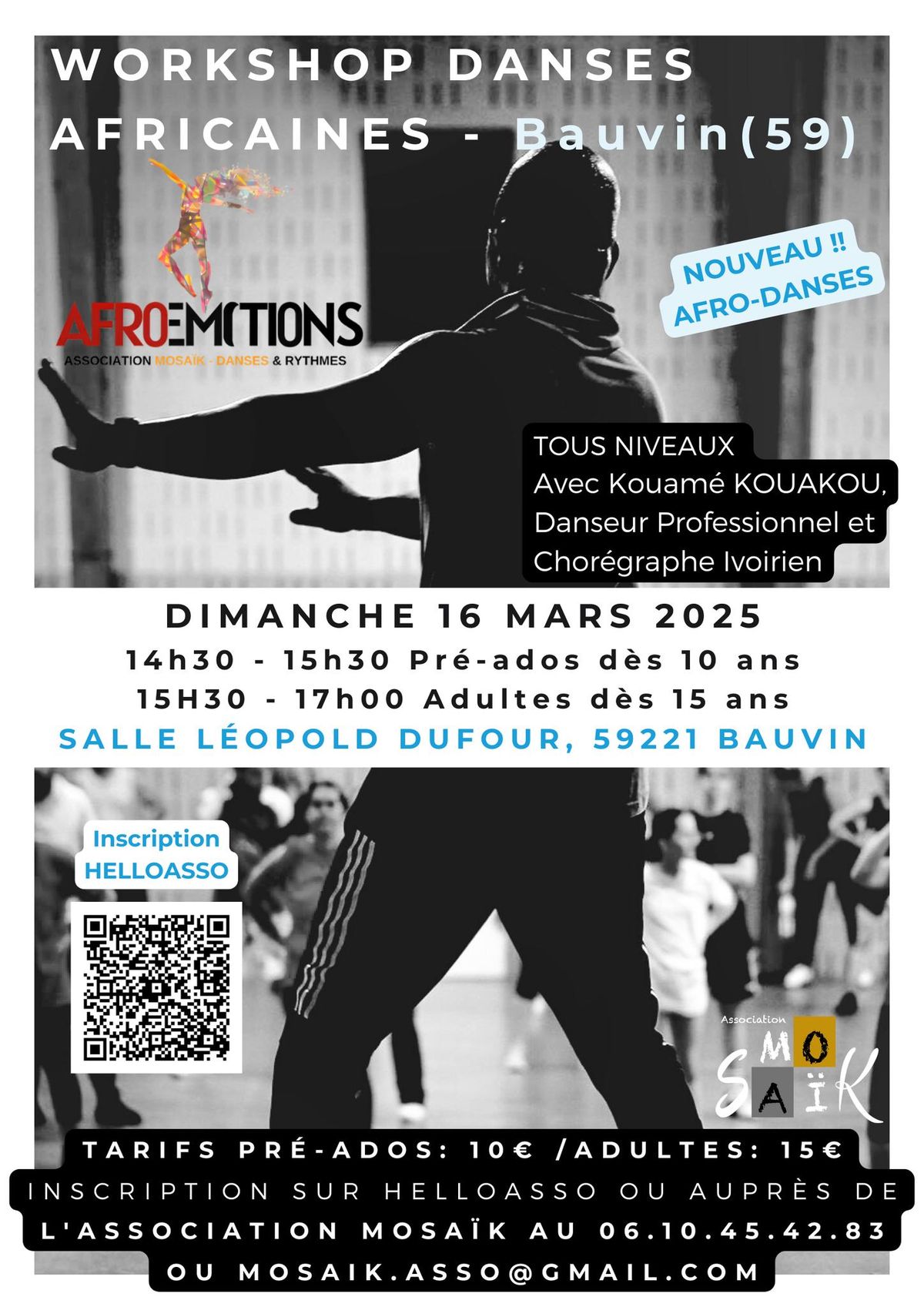 WORKSHOP DANSES AFRICAINES - BAUVIN - Stages d\u00e9couvertes