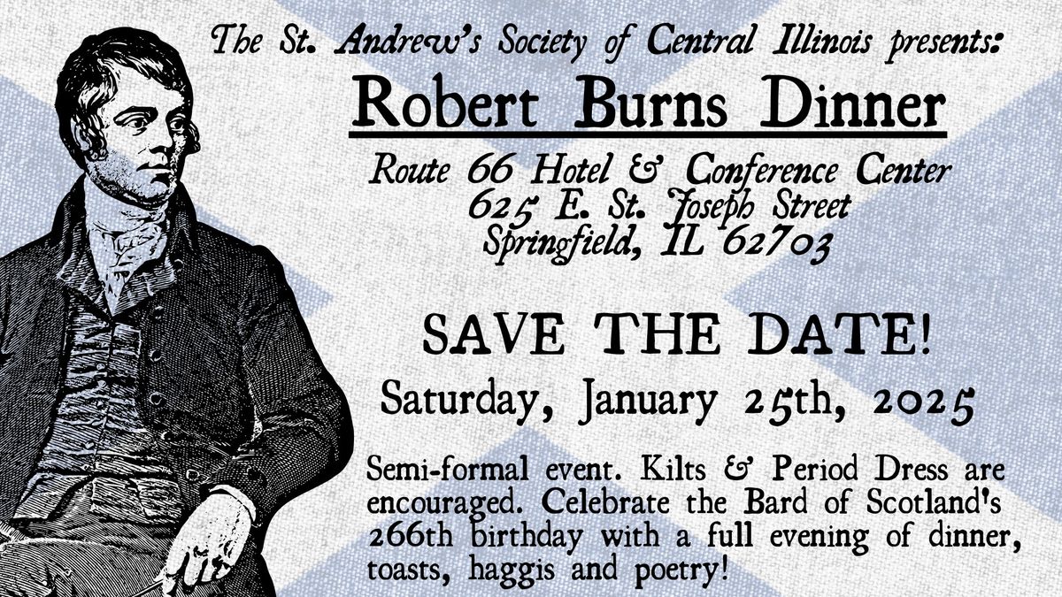 2025 Robert Burns Dinner - St. Andrew's Society of Central Illinois