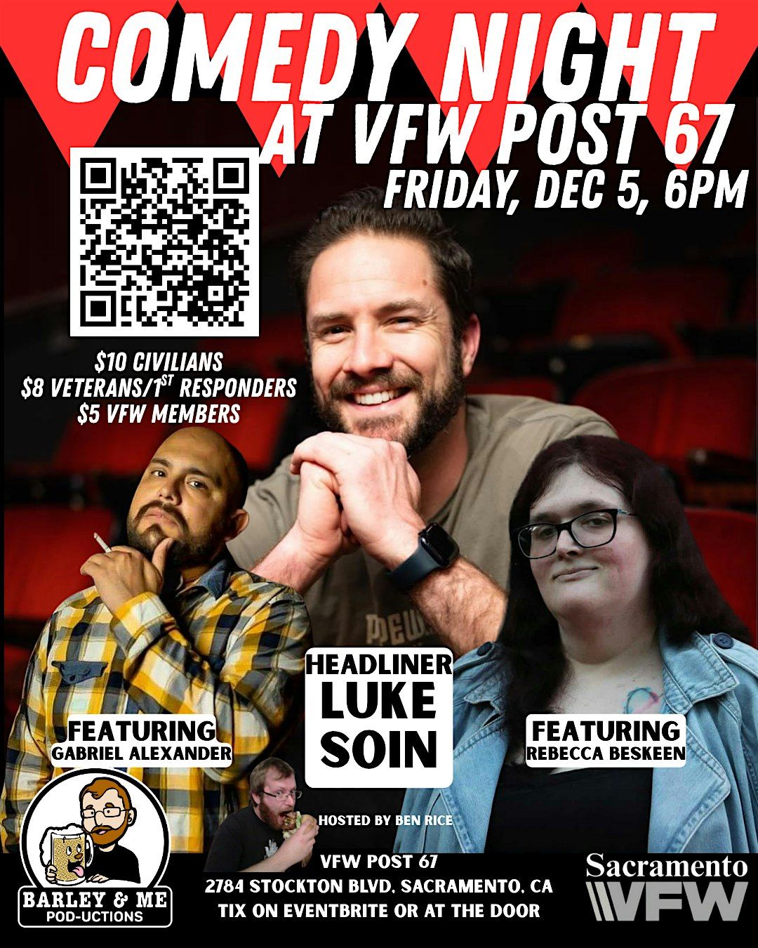 Comedy Night at VFW Post 67 (w\/ Luke Soin)
