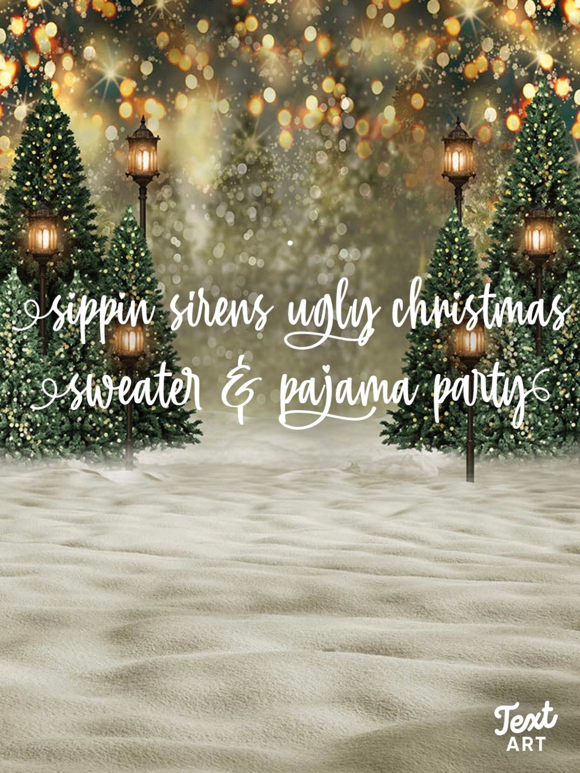 Sippin Sirens Ugly Christmas Sweater and Pajama Party