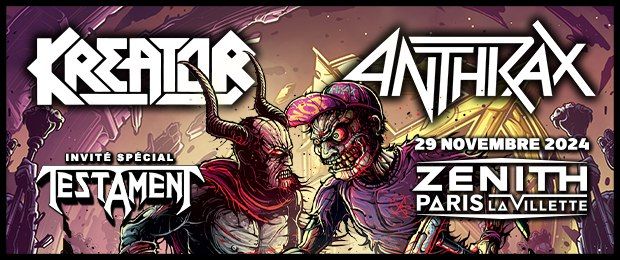 KREATOR  et ANTHRAX \u2219 Z\u00e9nith Paris La Villette 