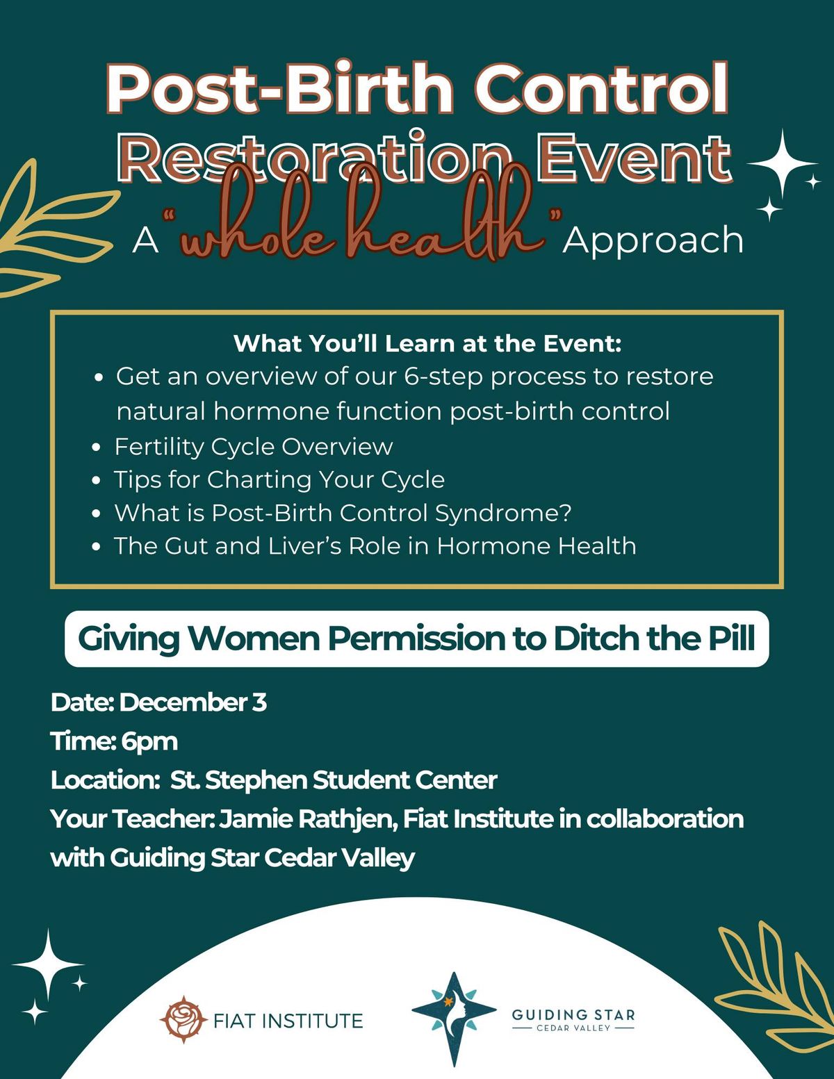 Post-Birth Control Restoration Event: A "Whole Health" Approach