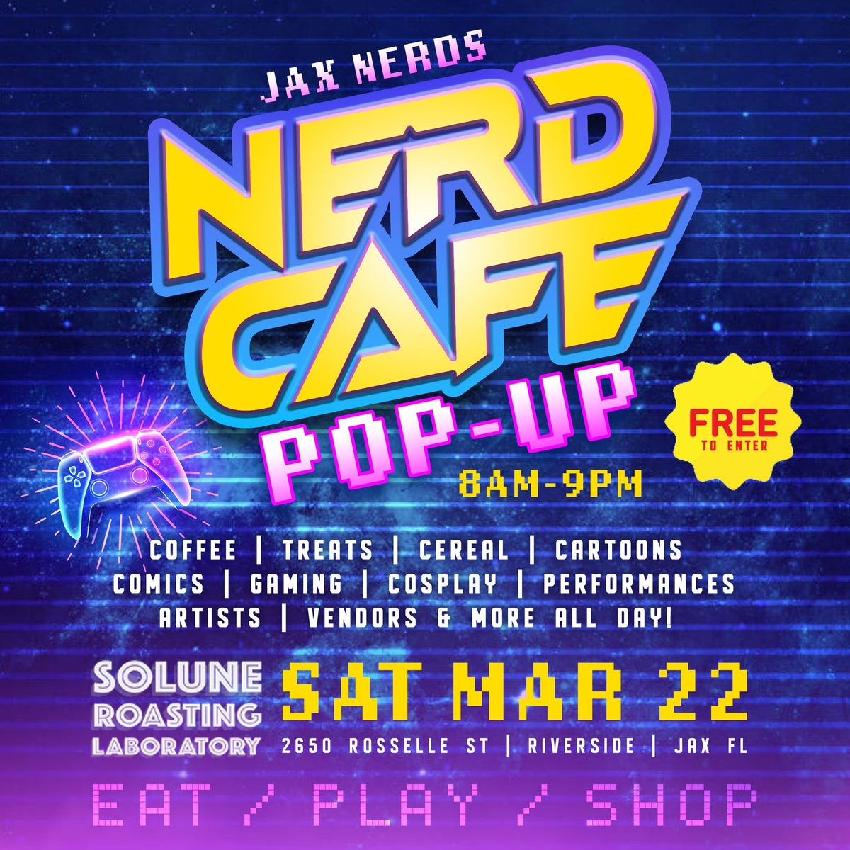 NERD CAFE pop-up event - MARCH 2025