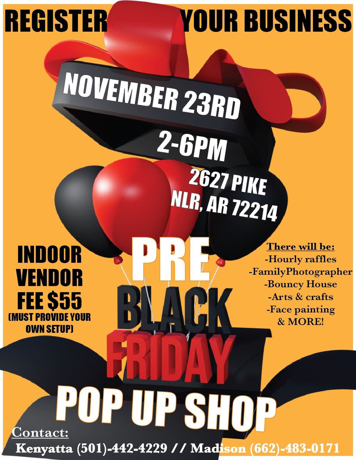 Black Friday Pop Up Shop