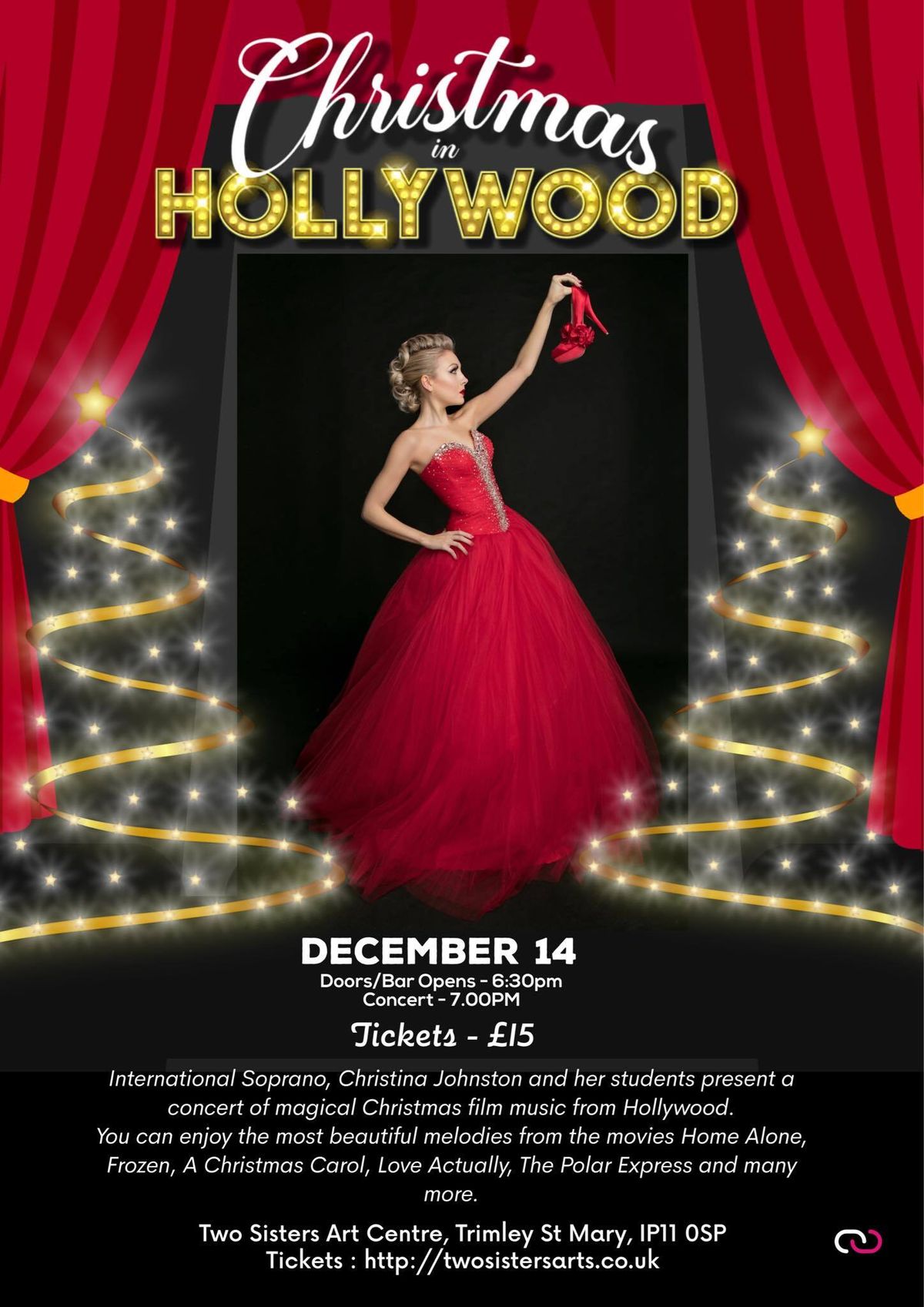 THIS EVENT HAS BEEN CANCELLED CHRISTINA JOHNSTON & Guests - Christmas in HollyWood