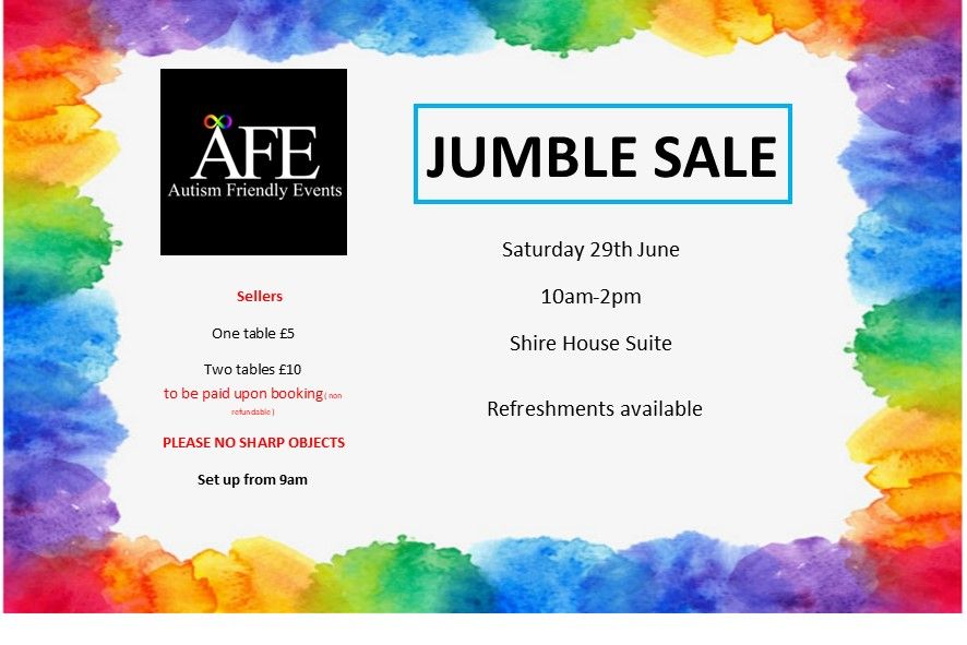 Indoor jumble sale 