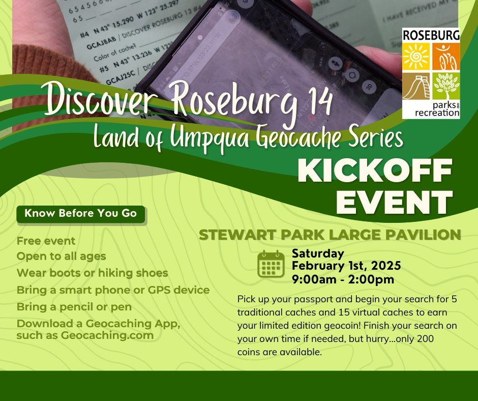 Discover Roseburg 14 Land of Umpqua Geocache Series Kick Off Event