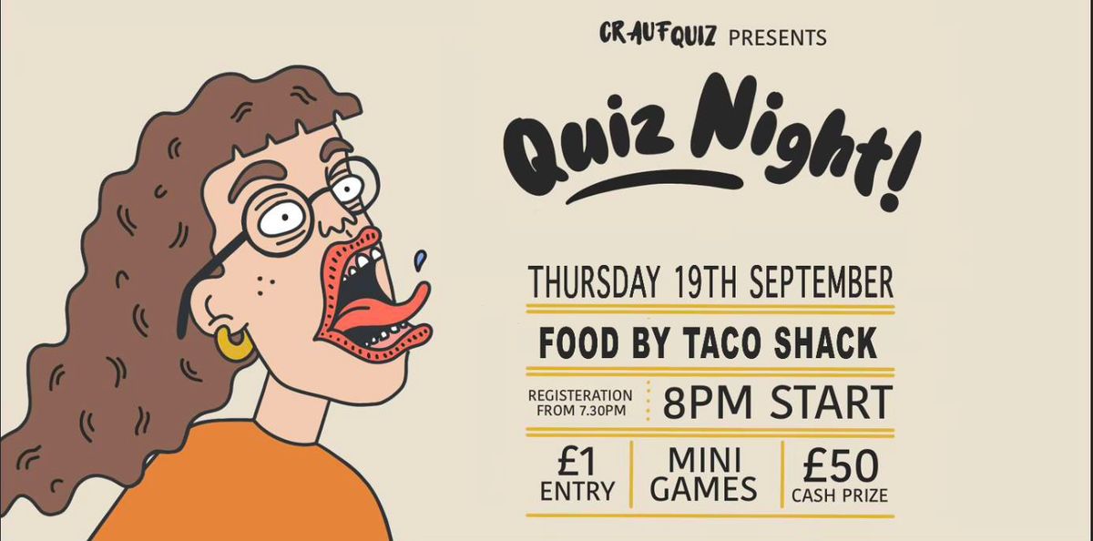 CRAUF QUIZ & Mexican Style Streetfood! 