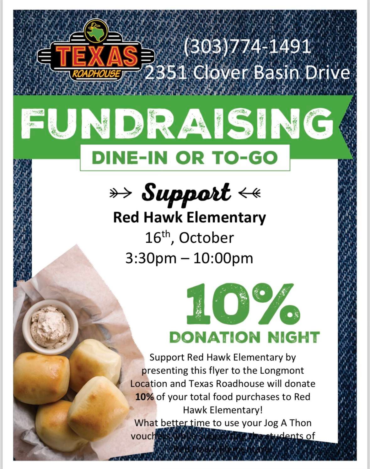 Red Hawk Restaurant Night at Texas Roadhouse