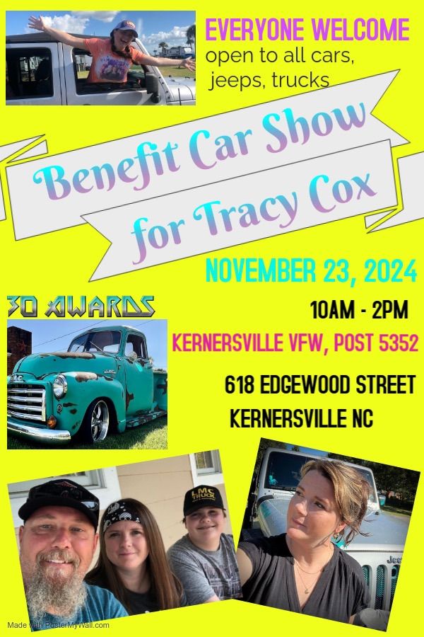 Benefit Car Show for Tracy Cox