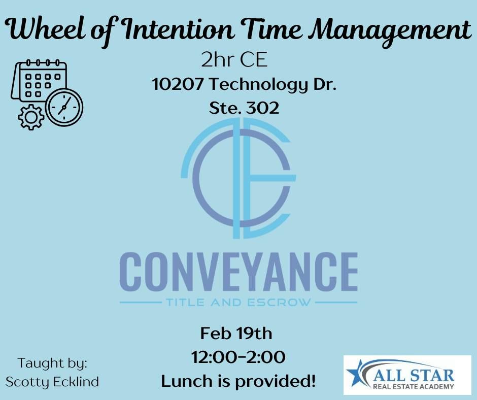 KNOXVILLE- Wheel of Intention Time Management 2hr CE