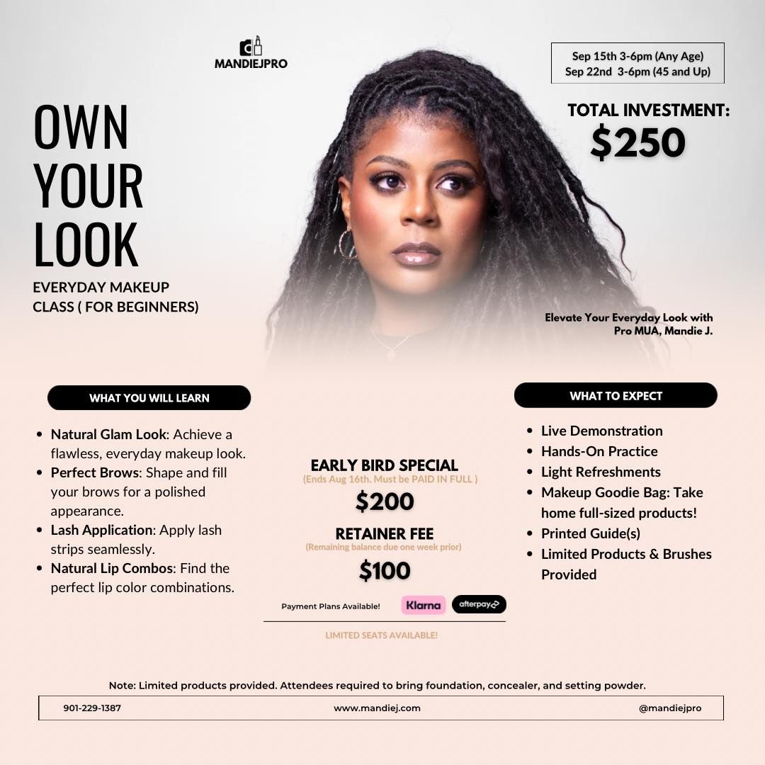 Own Your Look :Everyday Makeup Group Class (45 and Up)