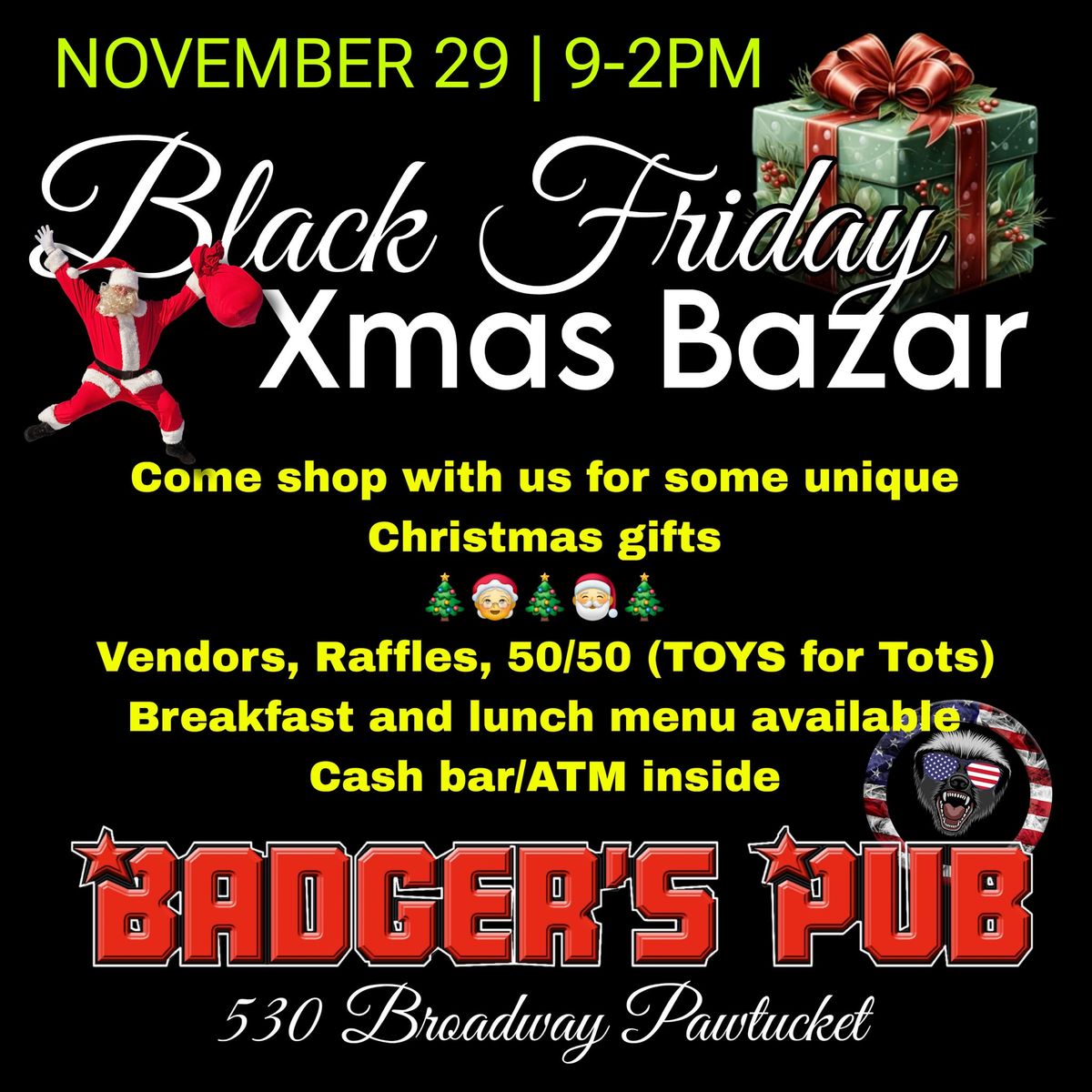 BLACK FRIDAY XMAS BAZAR