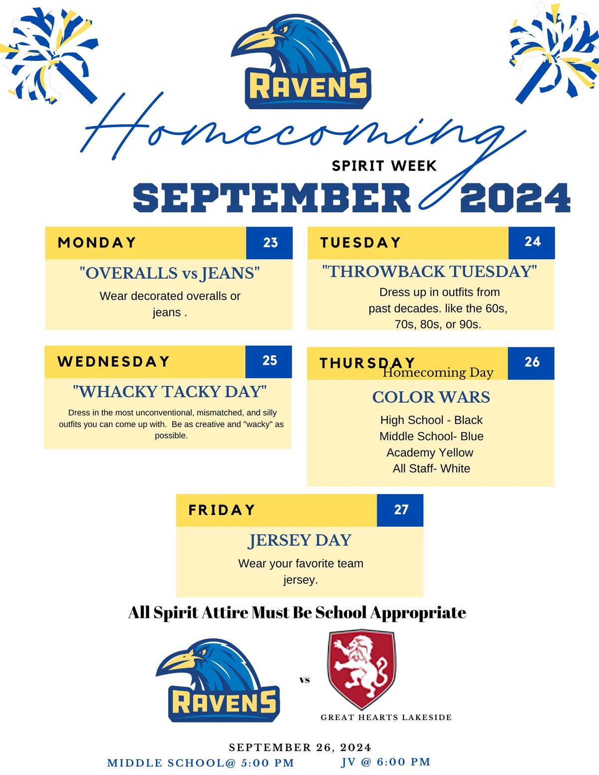 Homecoming Spirit Week