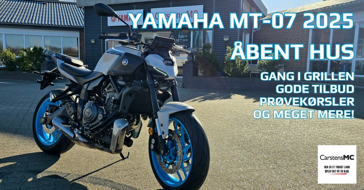 \u00c5BENT HUS HOS CARSTENS MC \u2013 OPLEV DEN NYE YAMAHA MT-07 & MT-07 Y-AMT!