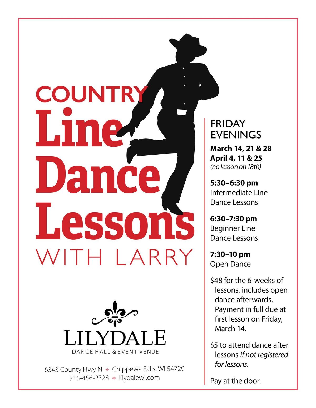 Country Line Dance Lessons with Larry at Lilydale