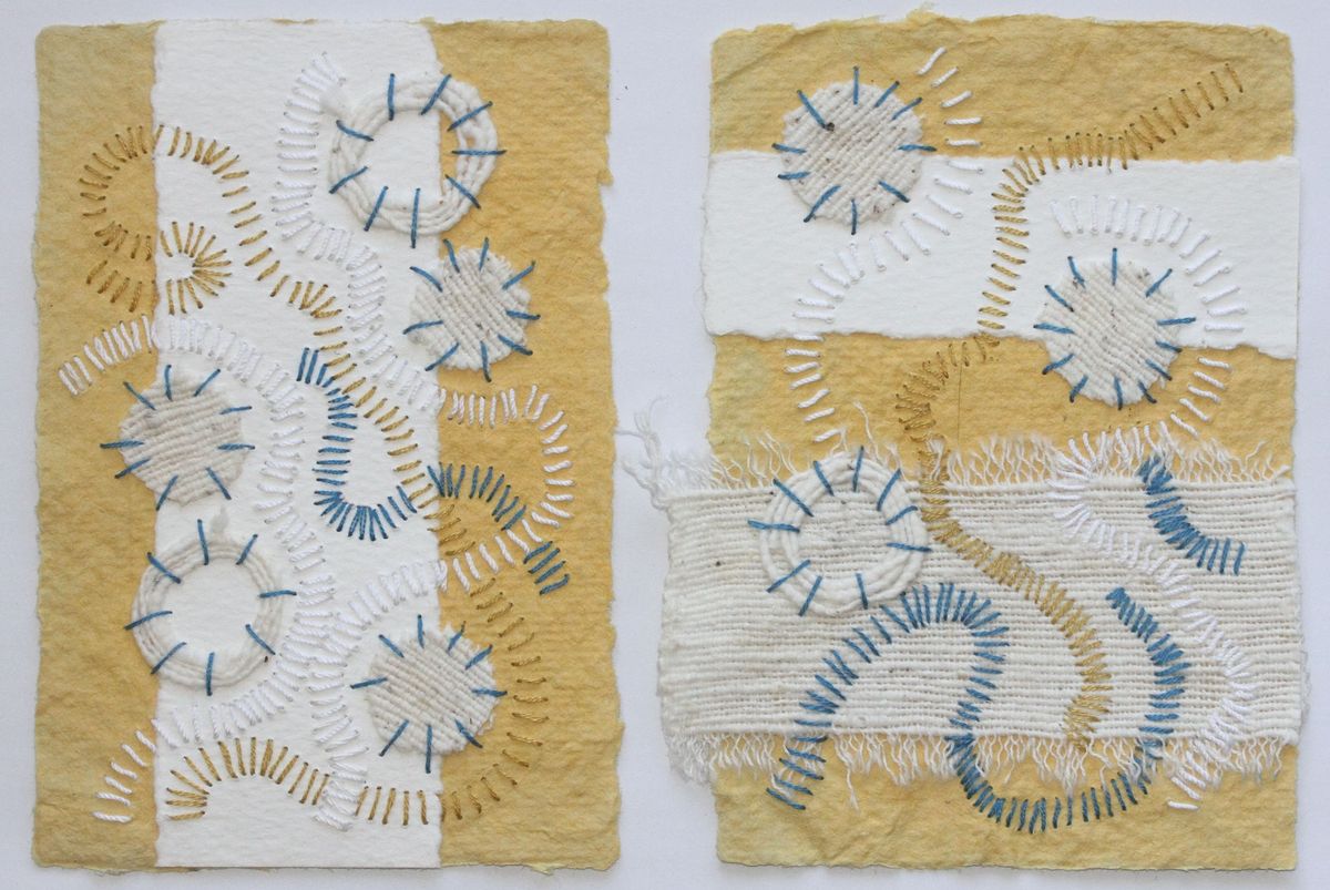 Workshop: Stitch Texture on Paper, Collage with harmonising stitched texture with Kathryn Kerr