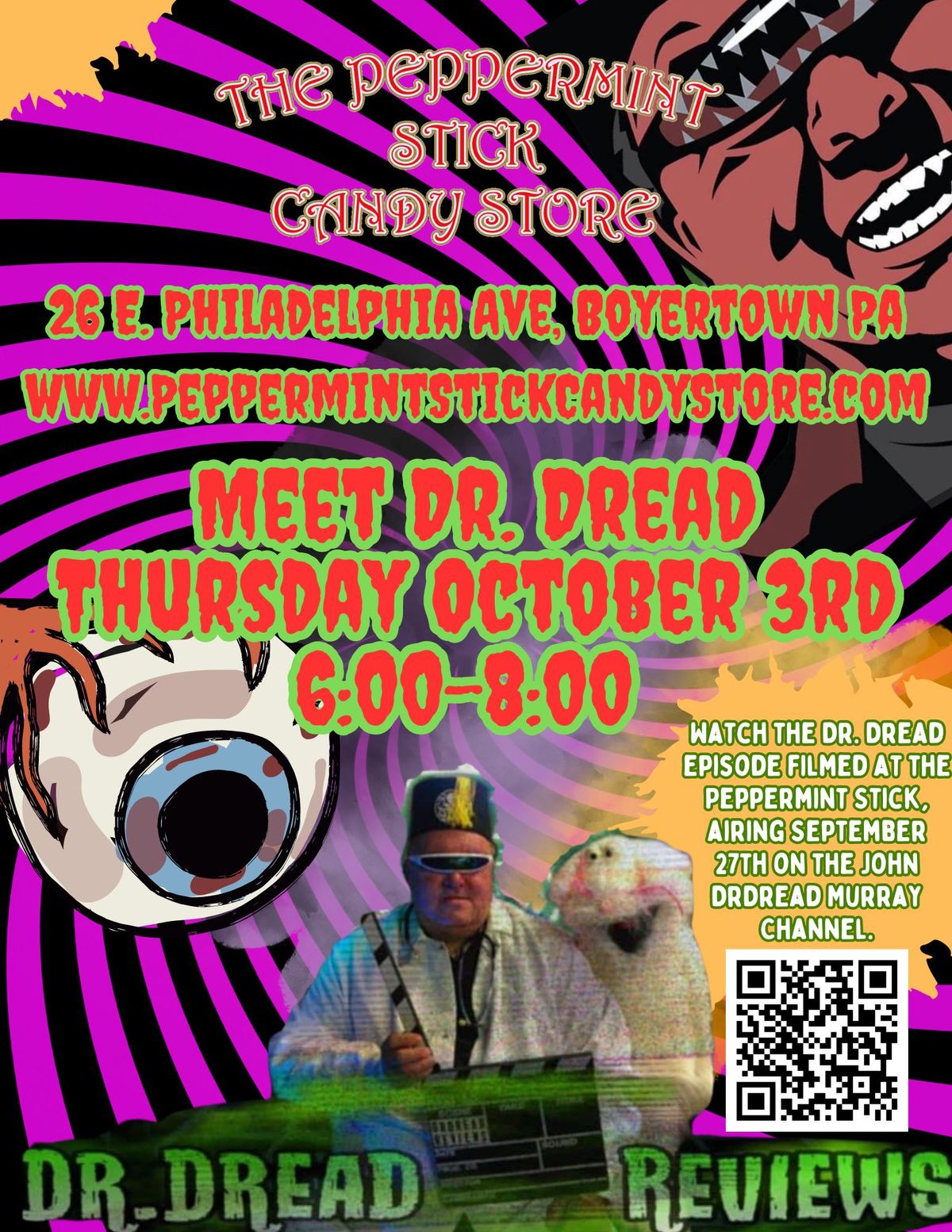 Meet Dr. Dread at the Peppermint Stick