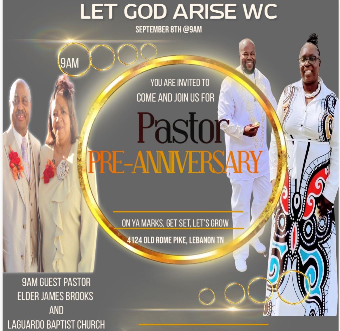 Pastor Jeffrey Huddleston Pre-Anniversary celebration