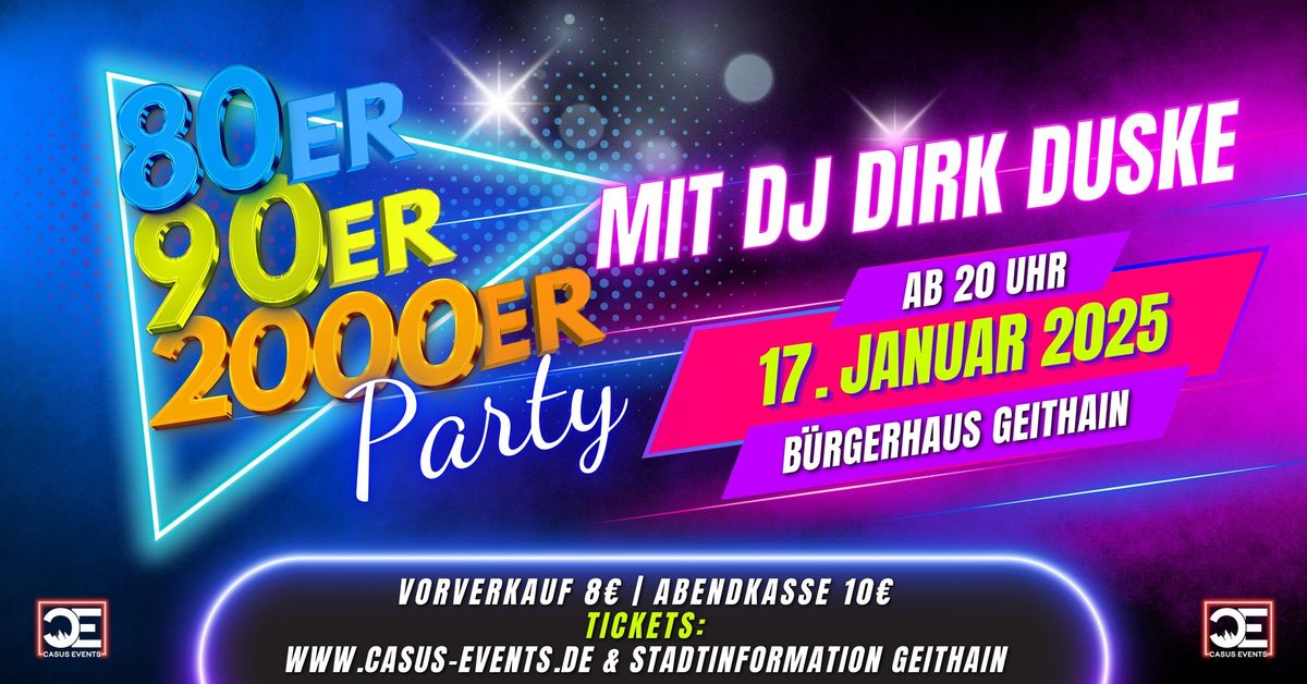 80er 90er 2000er Party Geithain mit Dirk Duske