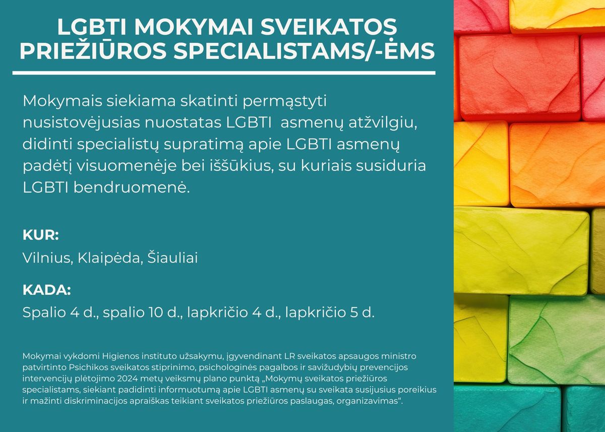 Sveikatos prie\u017ei\u016bros paslaug\u0173 teikimo bei organizavimo ypatumai LGBTI+ asmenims