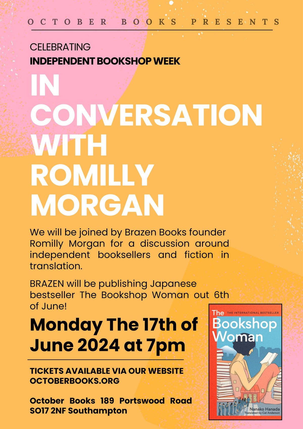 Celebrating Independent Bookshop Week - In Conversation with Romilly Morgan