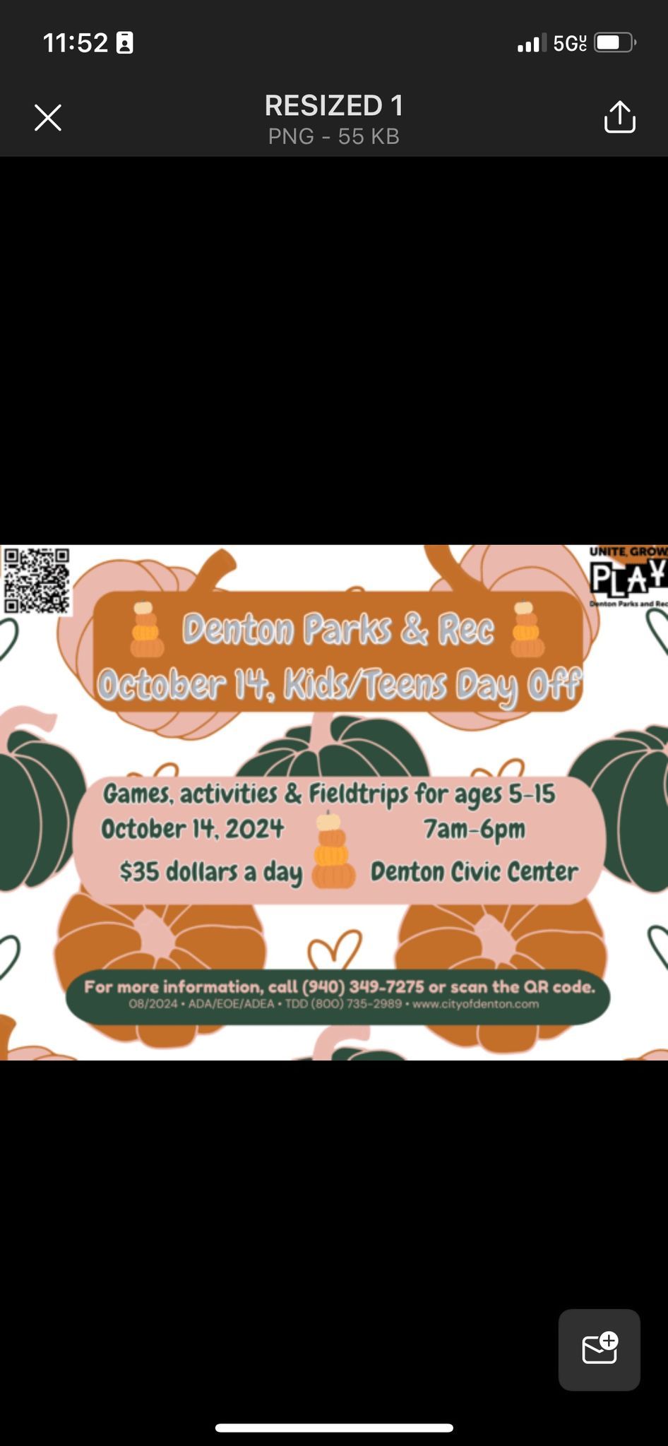 Denton Parks & Rec KDO\/TDO October 14, 2024 