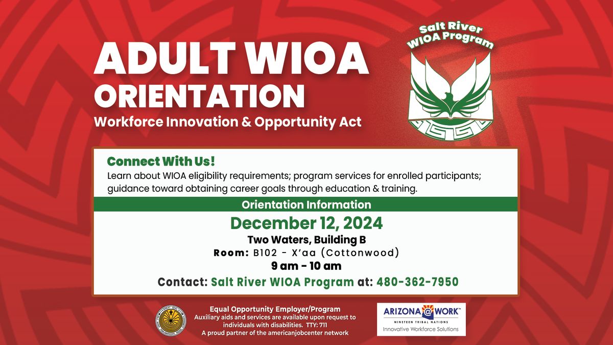 Adult WIOA Orientation