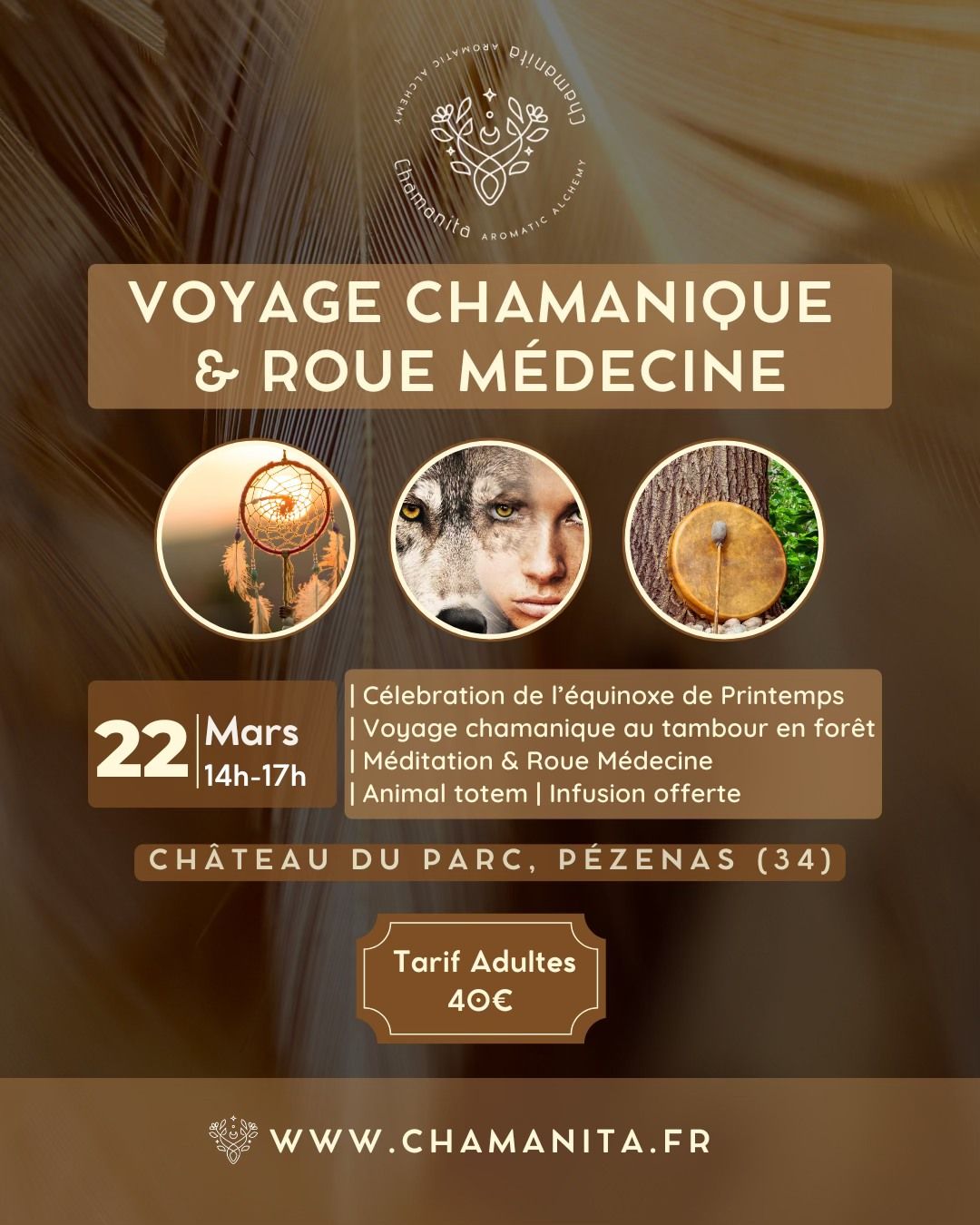 Voyage Chamanique Tambour en For\u00eat | Roue M\u00e9decine & Animal Totem | \u00c9quinoxe de Printemps