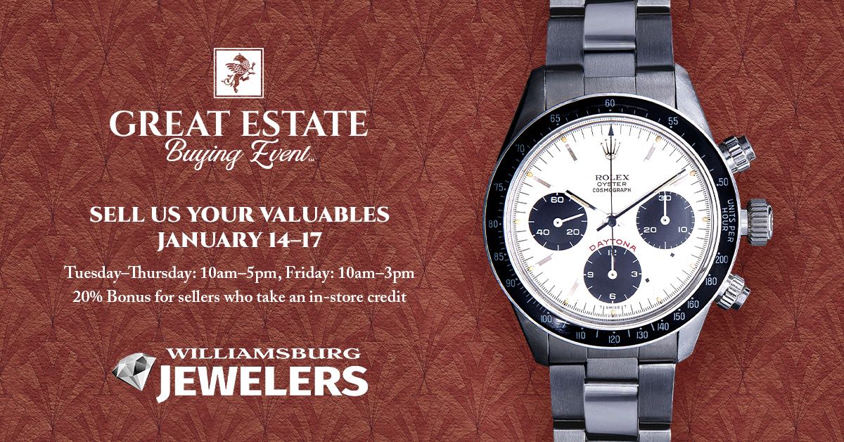 Great Estate Buying Event - Williamsburg Jewelers