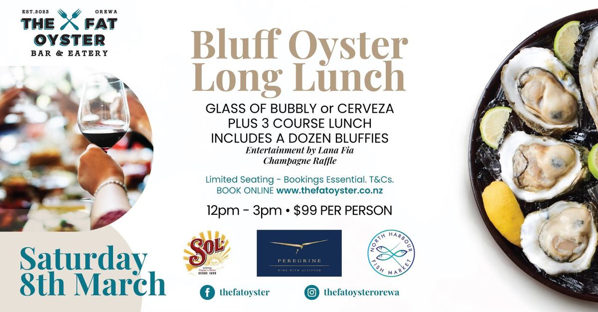 The Fat Oyster\u2019s Annual Bluff Oyster Long Lunch \ud83e\uddaa\ud83e\udd42