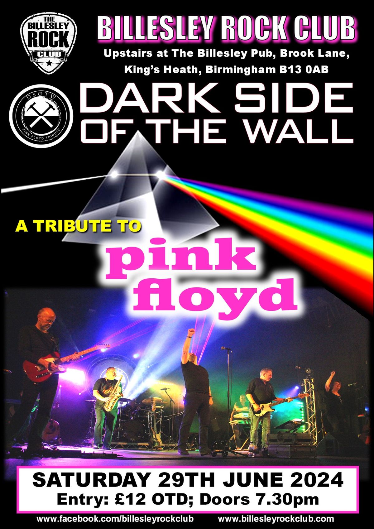 Dark Side of the Wall - Pink Floyd Tribute - \u00a312 OTD