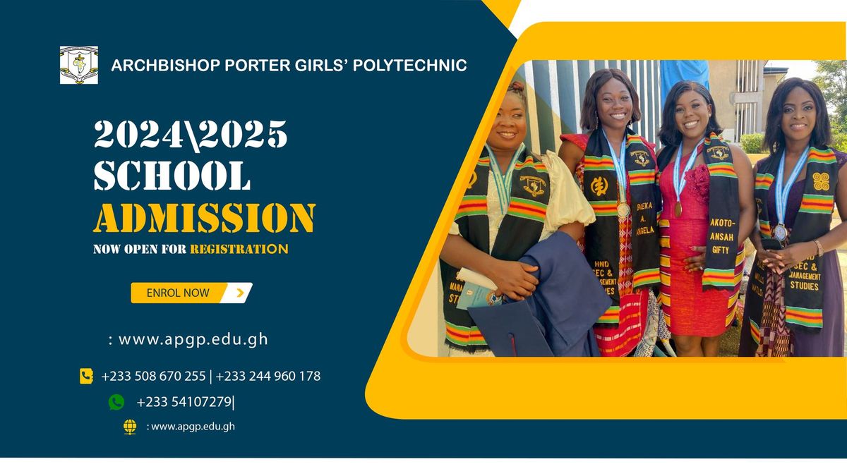 Admission in Progress at Archbishop Porter Girls' Polytechnic