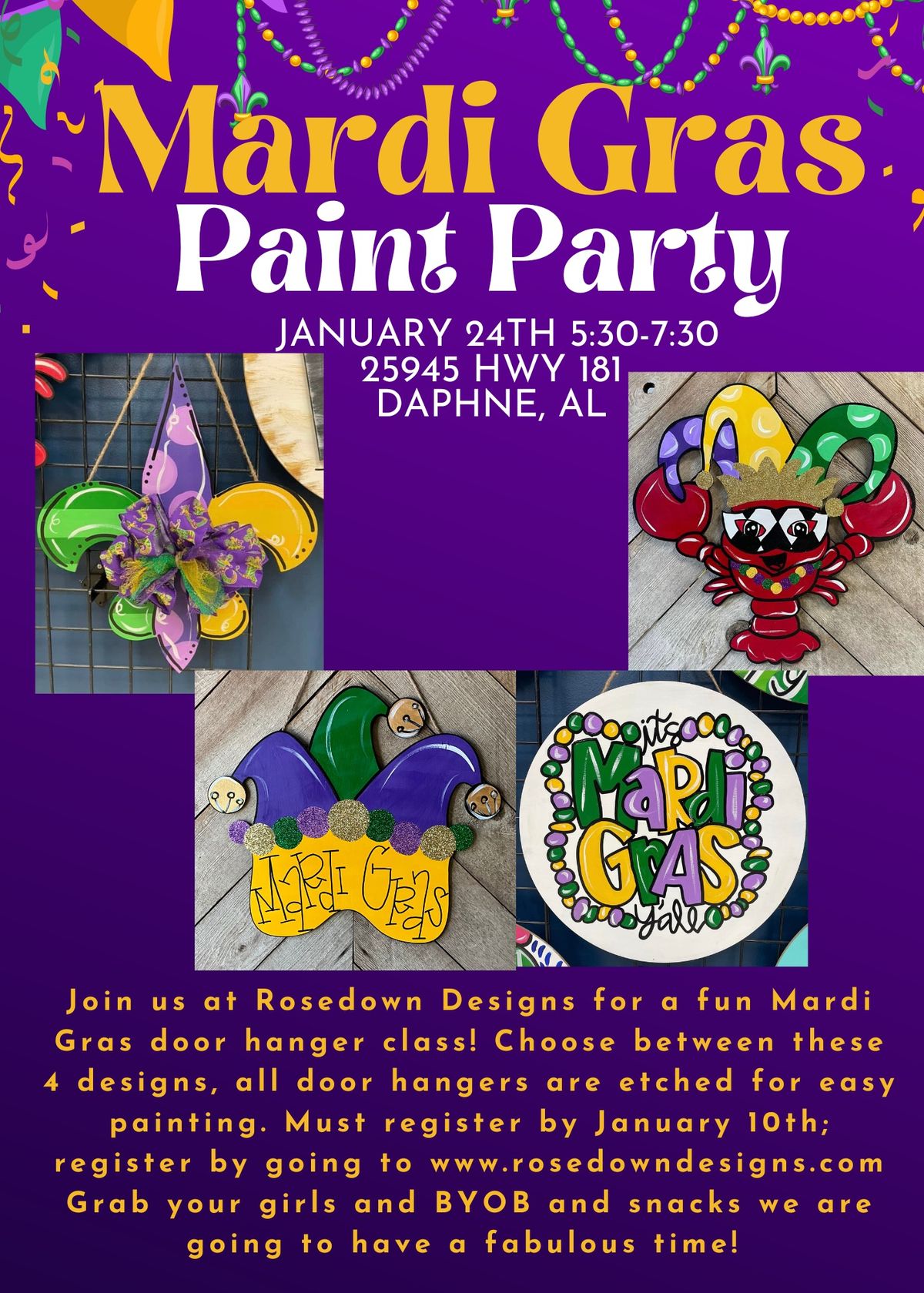 Mardi Gras Paint Party! 