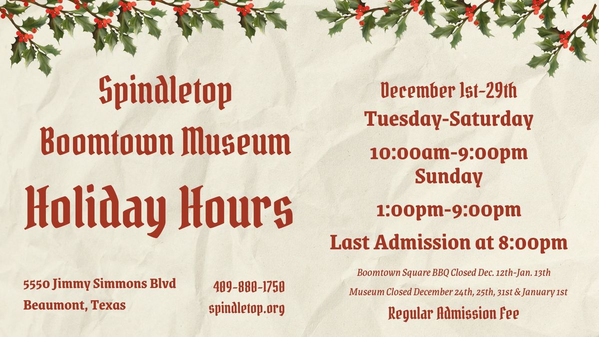 Holiday Hours