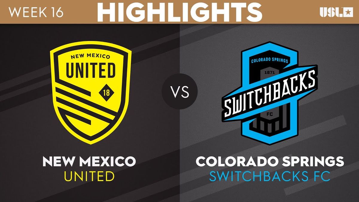 New Mexico United vs. Colorado Springs Switchbacks FC