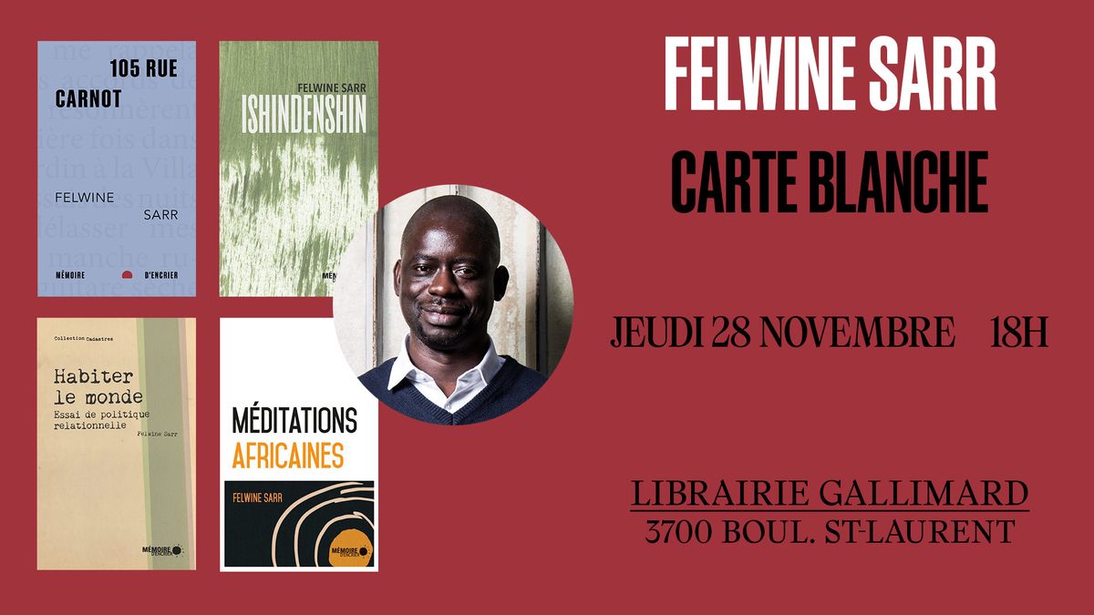 Felwine Sarr, Carte blanche