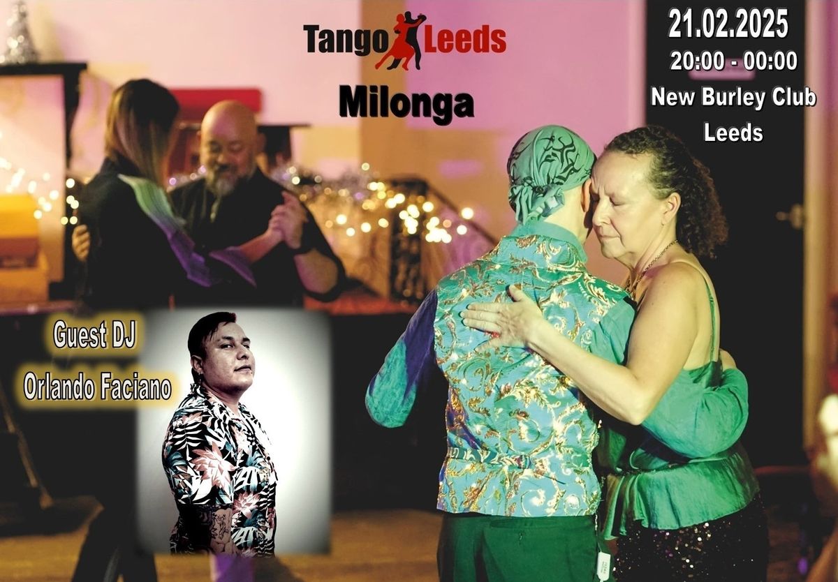 Tango Leeds Milonga - Guest DJ Orlando Faciano - February 2025 Edition 