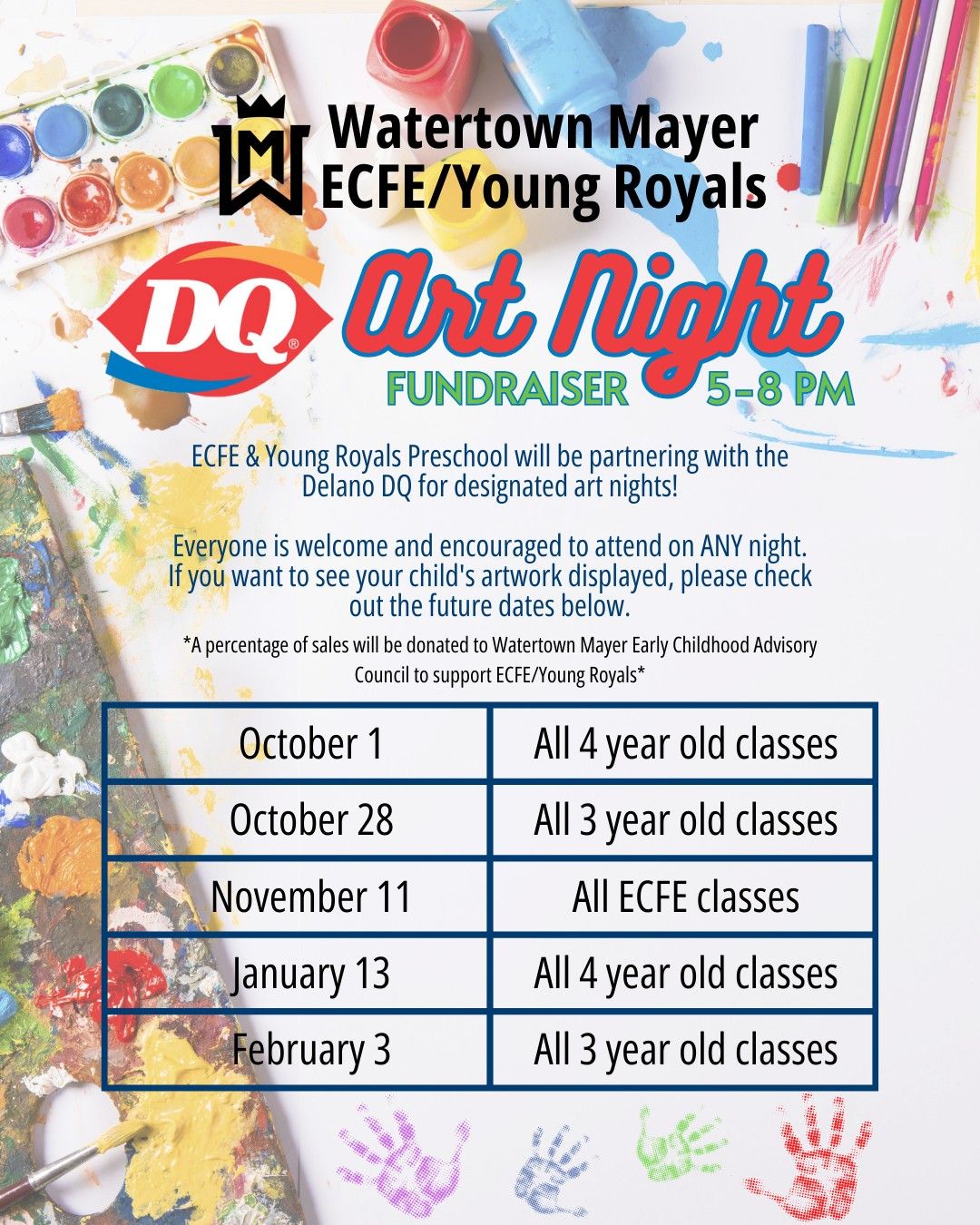 WM ECFE\/Young Royals DQ Art Night