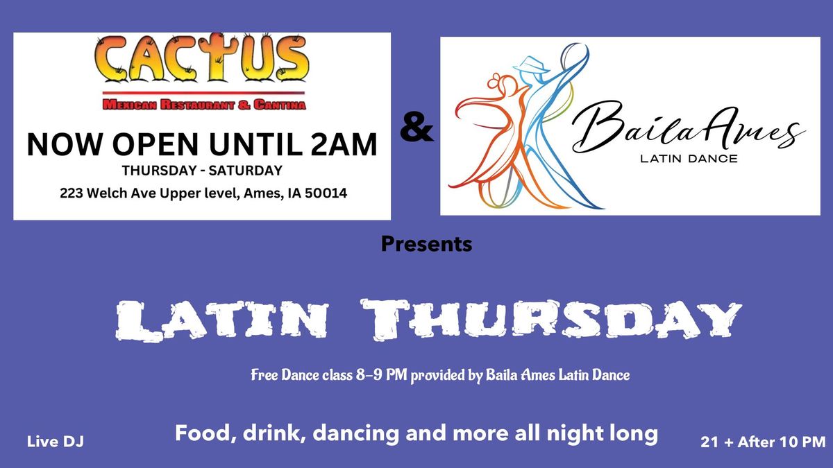 Thursday night latin social Ames