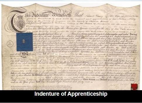 Apprenticeship Indentures and Assignments and three Overseers Accounts