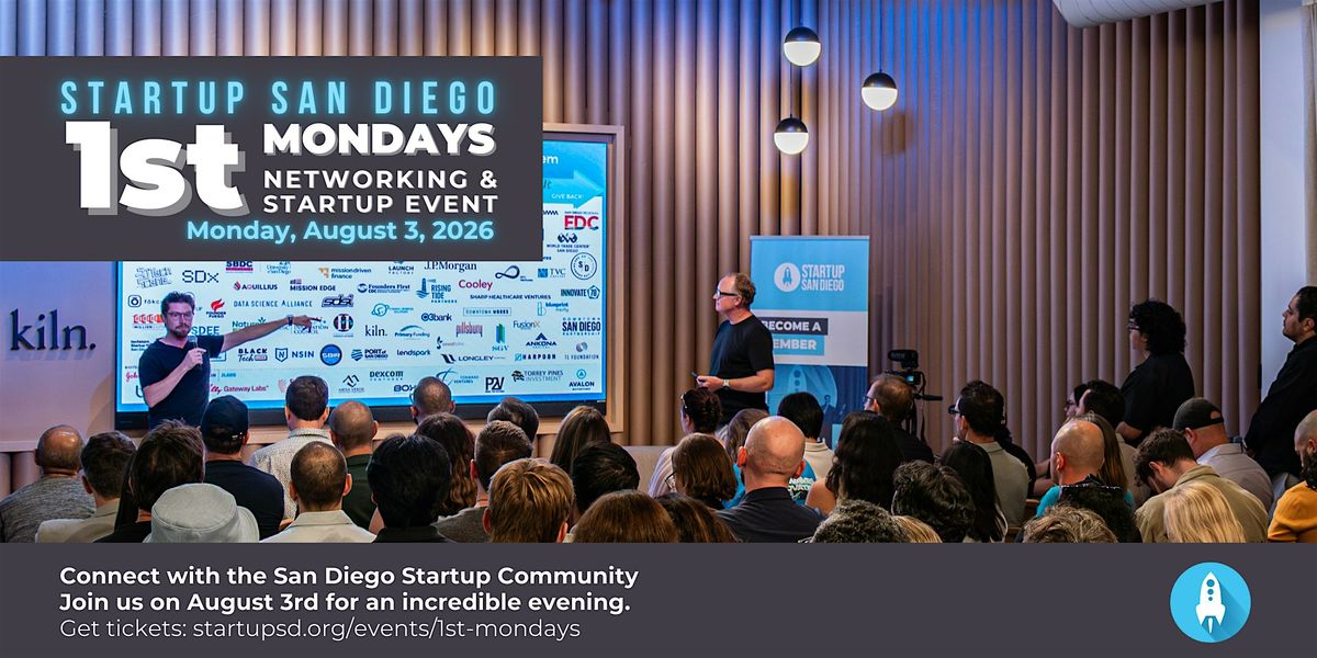 StartupSD 1st Mondays Networking & Startup Event - August 2026
